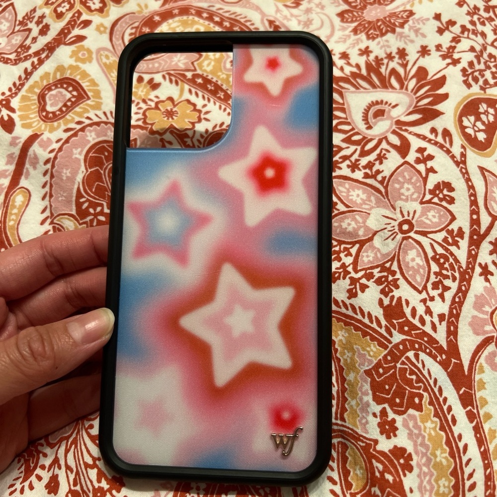 Wildflower Cases pink and blue star iphone 13 pro max case.